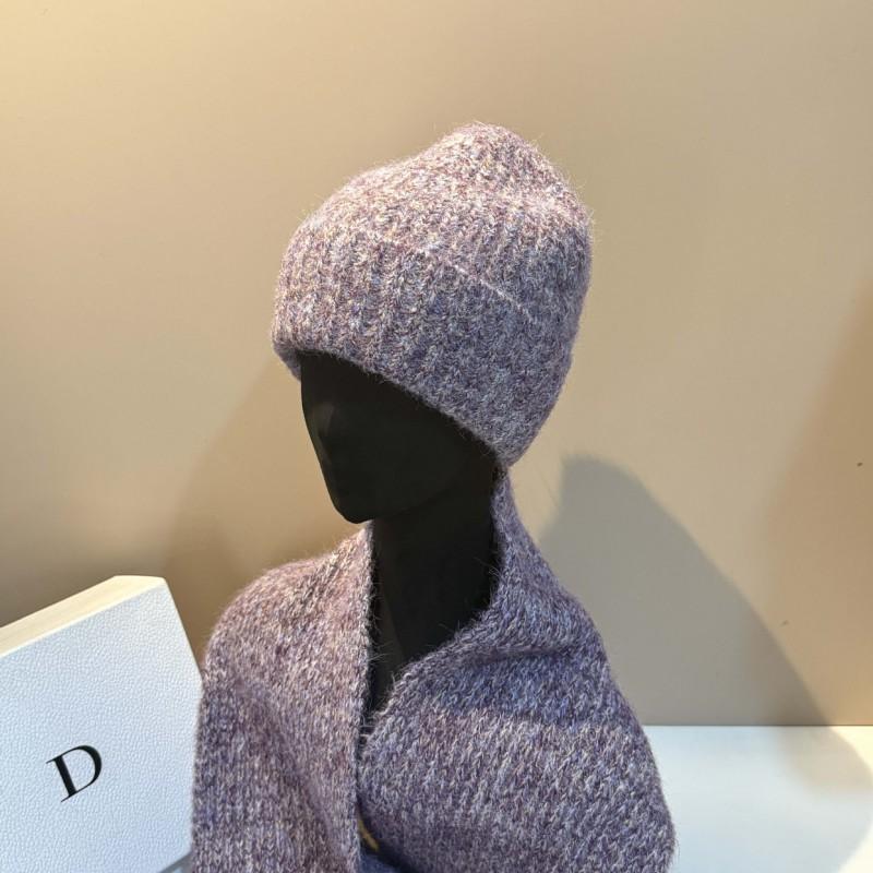 Winter Knit Beanie With Ear Flaps Scarf Set - Soft Warm Face-Flattering Hat Adults