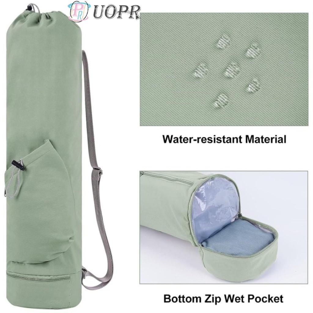 UOPR Yoga Mat Yoga Mat Case with Adjustable Yoga Mat Yoga Works Mat Gym Bag with Zipper and Perfect for Yoga Mat Pilates Easy to Carry Bag, Strap,