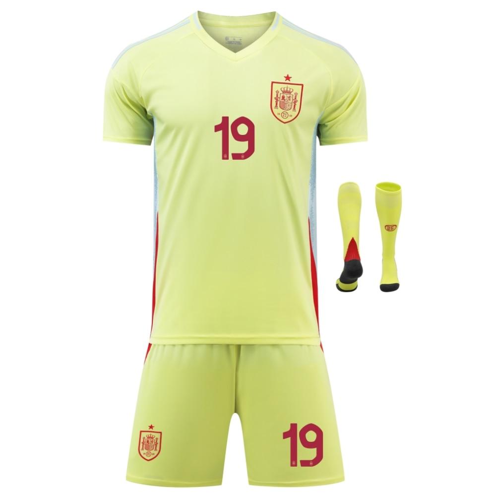Maglia da Calcio Rossa e Gialla Yamal per Ragazzi Spagna Abbigliamento Sportivo Giovanile