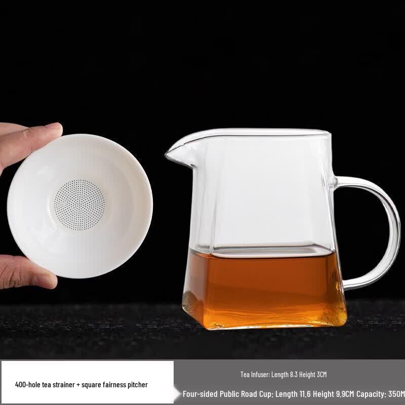 Jade White Porcelain Integrated Tea Strainer