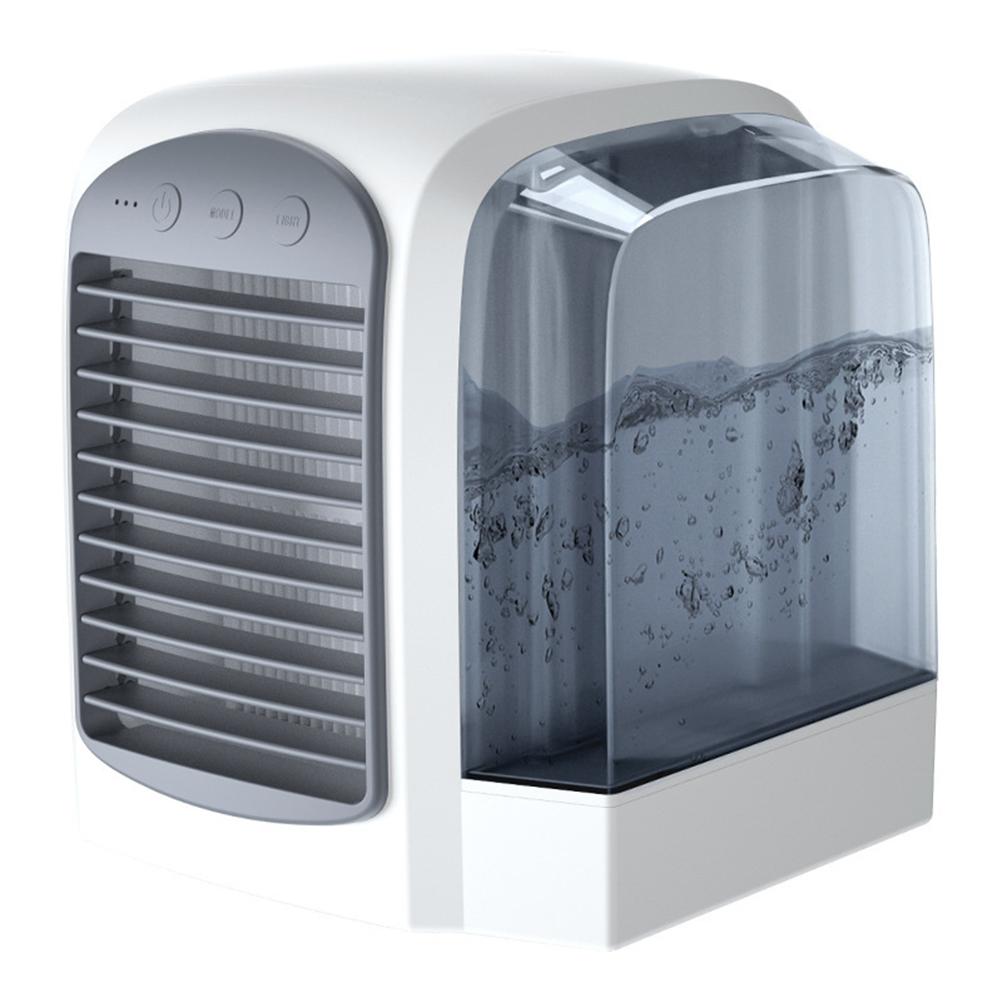 Summer New Style Water-Cooled Fan Portable Air Conditioner with Dynamic Ice Mist Technology Mini Household Desktop Fan