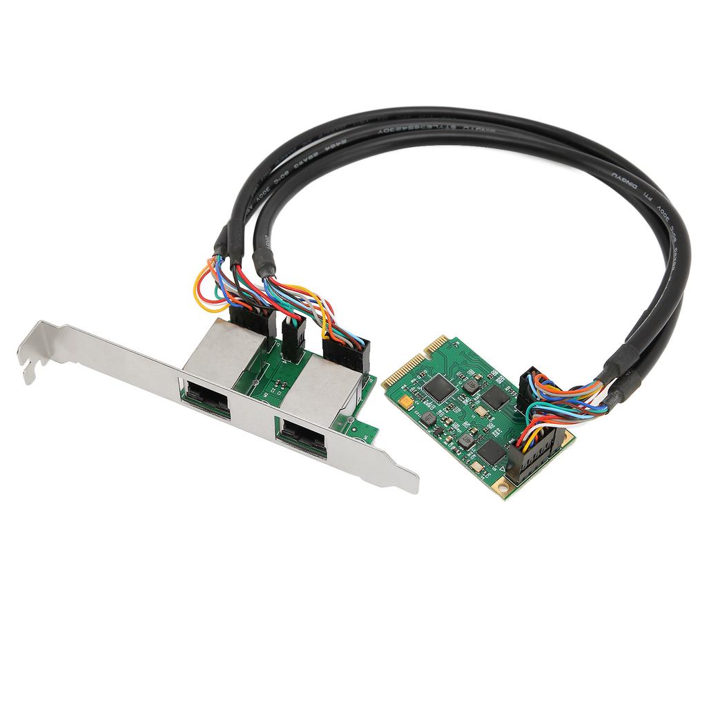 Mini PCIE Gigabit Ethernet Card 10 100 1000Mbps Drive Free RJ45 Interface 2 Port RTL8111H Chip Gigabit Internet Card