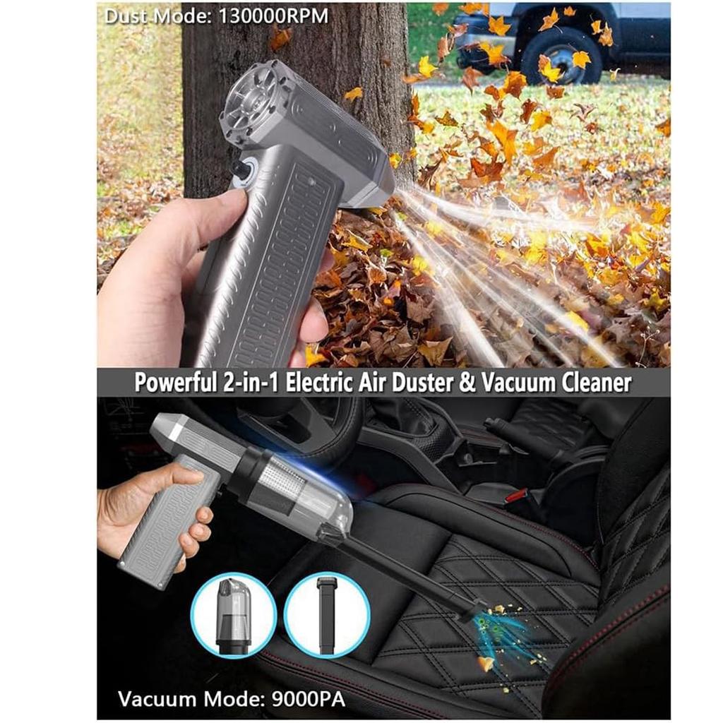 Electric Compressed Duster For PC And Keyboard, 130000 Handheld Car Vacuum Cleaner Cordless For Home, Outdoor