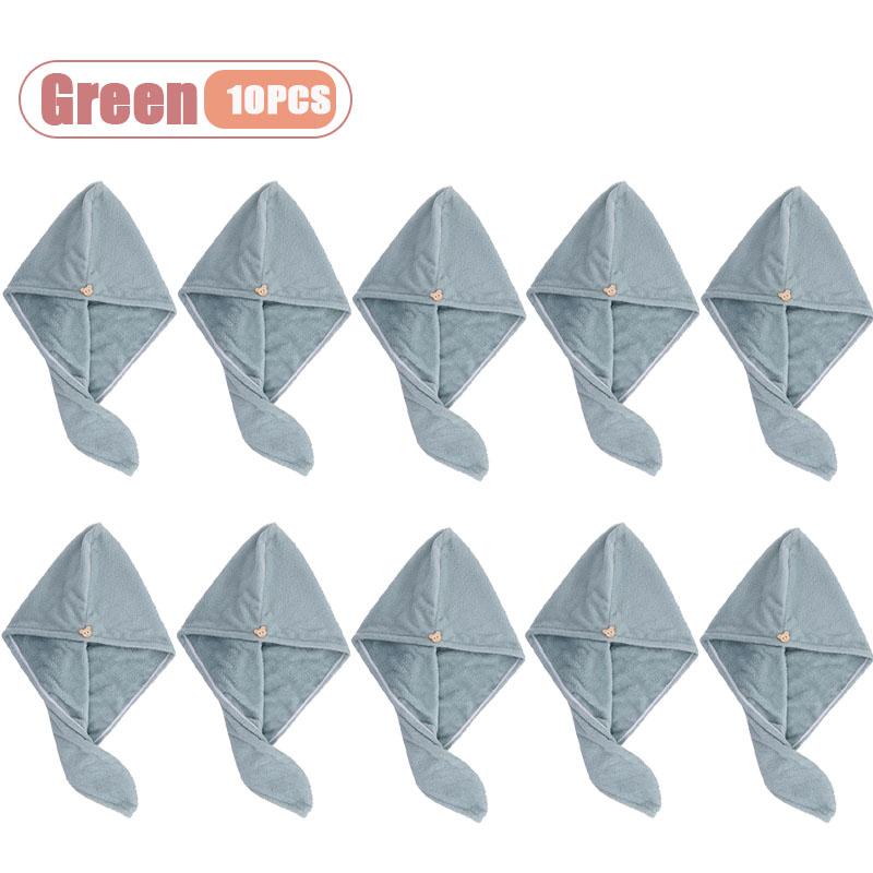 1-10PCS Womens Hair Drying Turban Coral Velvet Quick Dry Towel Cap Long Hair Shampoo Bathroom Toiletries Wraps Accessories