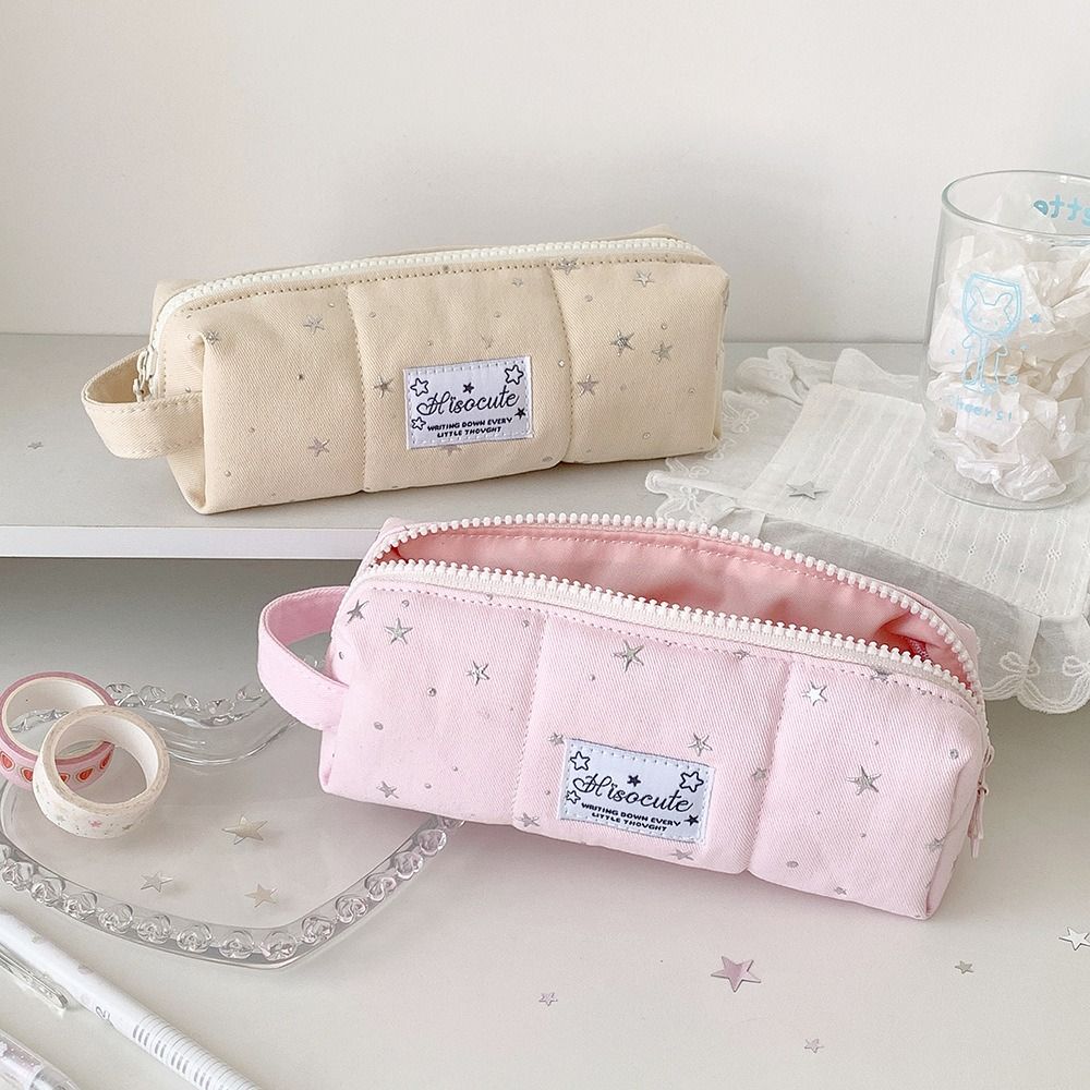 Portable Pencil Case Large Capacity Pencil Pouch Cute Pen Bag School Office Supplies