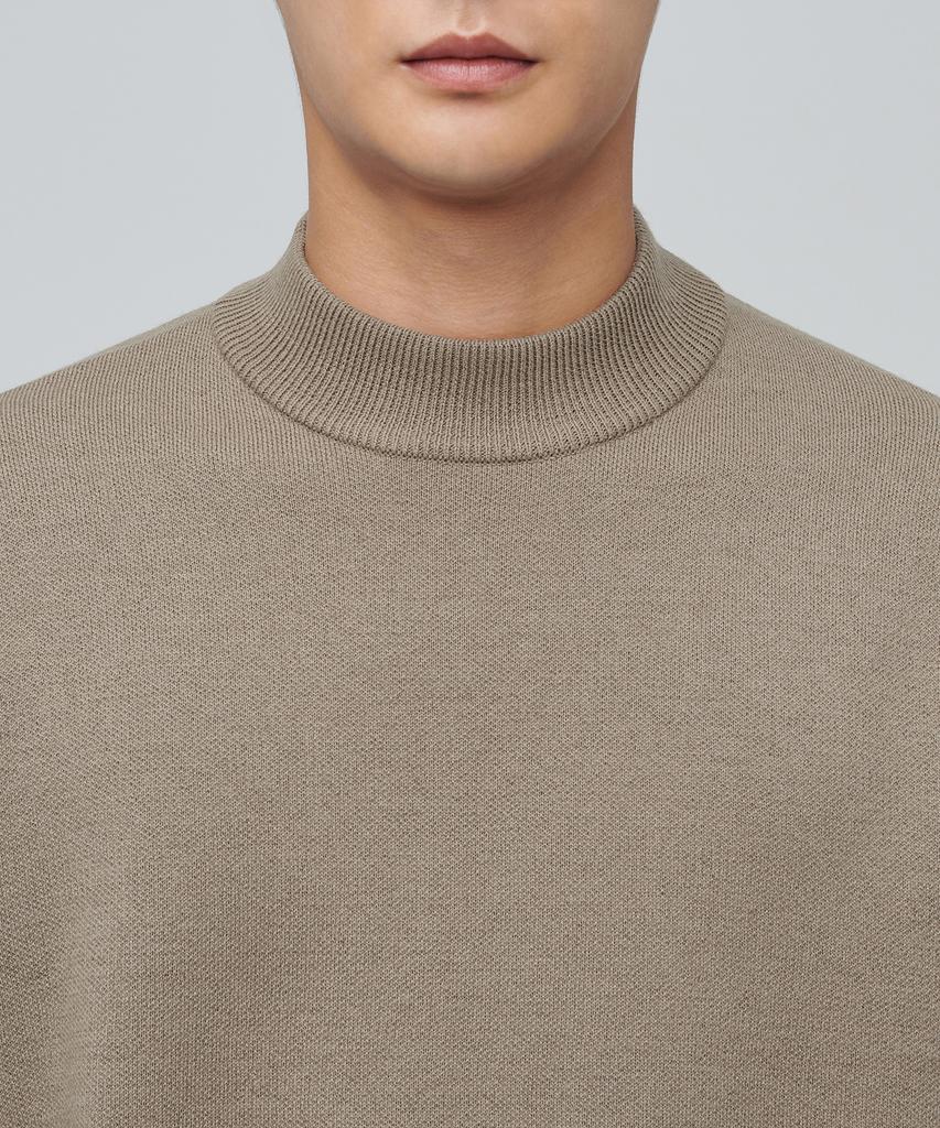 MUSINSA STANDARD Minimal Mock Neck Knit [Beige]