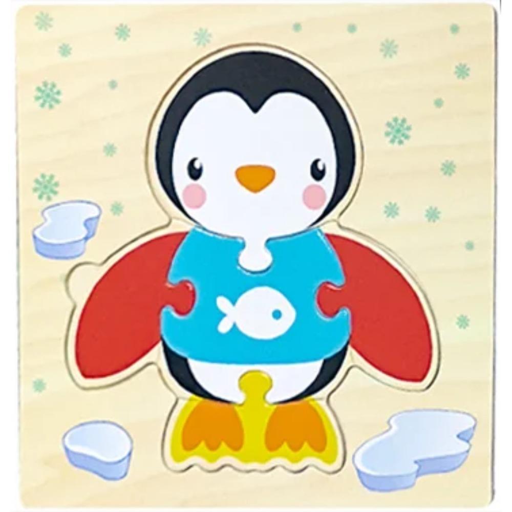 Baby Holzspielzeug 3D Puzzle Cartoon Tier Intelligenz Puzzlespiel Formen Zuordnen Montessori Spielzeug für Kinder Geschenke