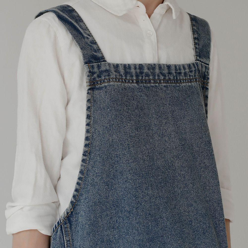 Elegant Ladies Denim Apron Oil-Proof Waiter Extended Aprons Advertising Apron  Coffee House