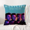 WWestlife The Twenty Tour Cushion Cover Natural Linen Organic Fabric DoubleSided Printing Sofa Home Decor Breathable
