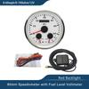 ELING Car Boat 85mm Multifunctional 0-60MPH Speedometer Tachometer Water Temp Oil Pressure 0-80PSI 5Bar 10Bar with Red Backlight