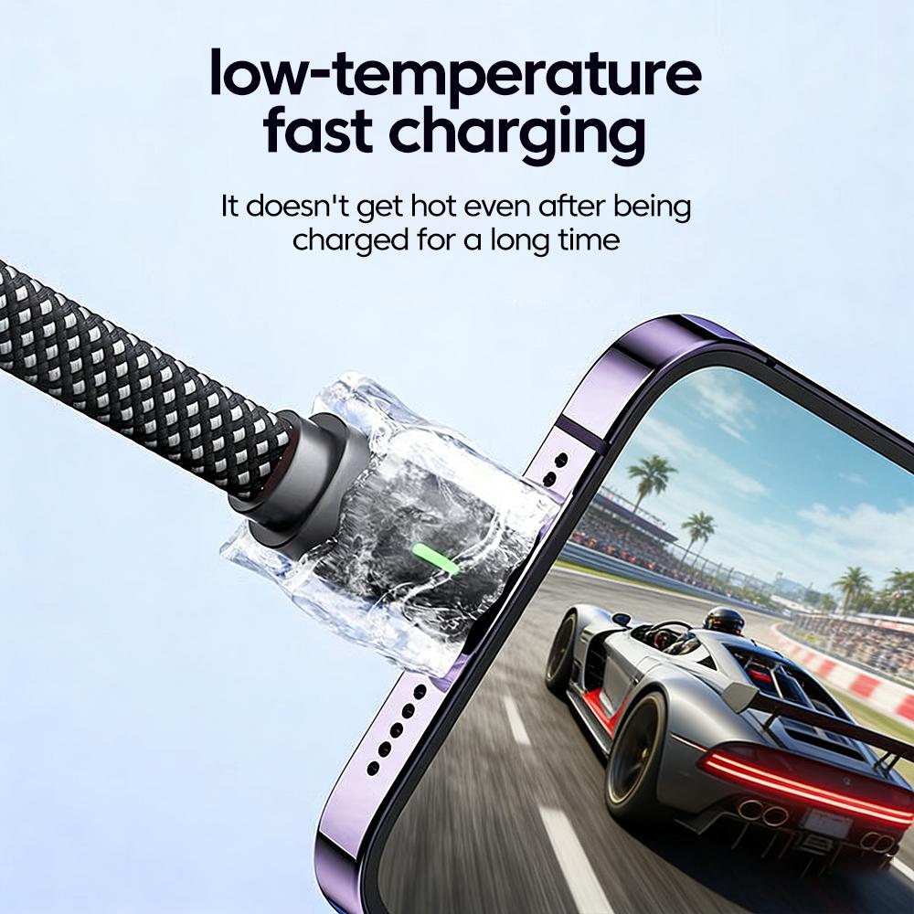 100W USB C To Type C Quick Charging Cable 90 Degree Elbow Flat Nylon Braided Cord for iPhone Samsung Xiaomi Right Angle Cables