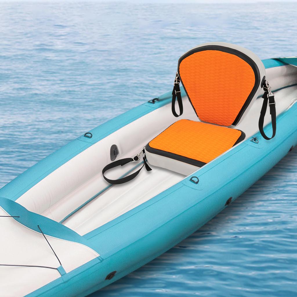 Kayak & Paddleboard Comfort Seat, Thickened EVA Padded Cushion w/ Non-Slip Base, 45x48 cm Oversized Supportfor Kayaking, Boating