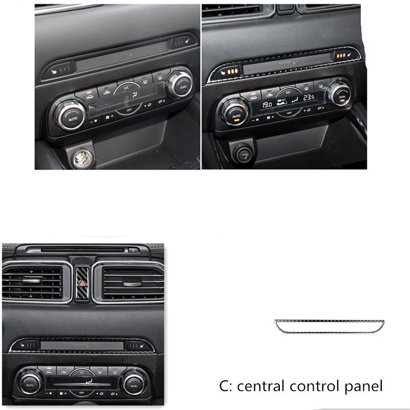 PISSENLIT Carbon Fiber Automotive Interior Stickers Center Console Panel for Mazda CX-5 CX 5 2018 2017 Car Styling Accessories