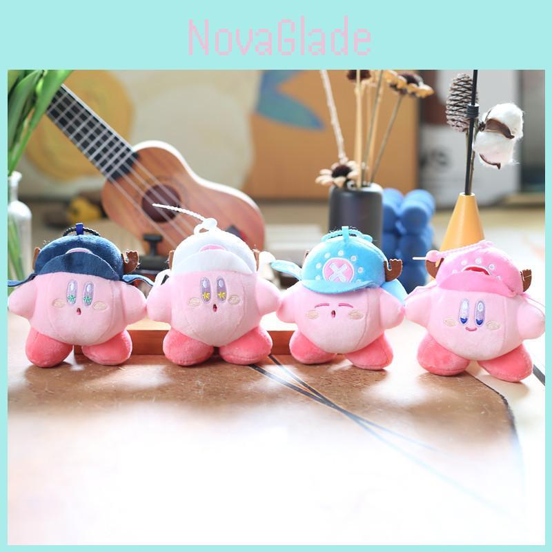 Adorable Pink Kirby Plush Toy Keychain Soft Bag Charm Cute Stuffed Animal Doll