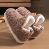 High-heeled Cotton Shoes Women's Warm Plush Thick-soled Stepping On Shit Indoor Home Non-slip Cotton Slippers