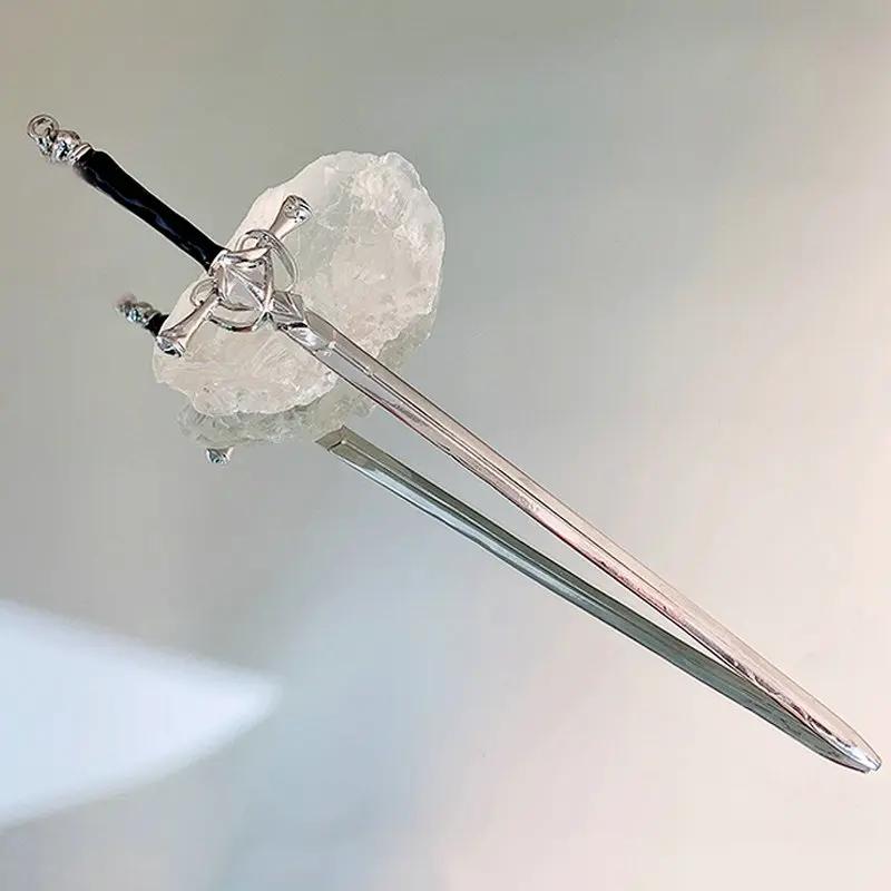 New Punk Metal Sword Hairpin Chinese Simple Hair Sticks for Women Diy Hairstyle Design Tools Accessories Dropshipping