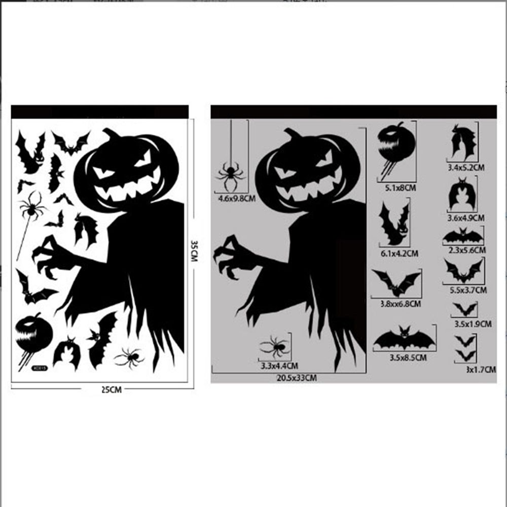Self-Adhesive Wallpaper Giant Ghost Window Sticker Glass Sticker Party Decor Halloween Decor