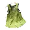 Stylish Summer Girls Two Piece Outfit Set With Trendy Sleeveless Top And Striped Adjustable Suspenders