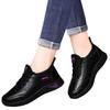 Autumn and winter new sports shoes women's velvet casual shoes non-slip and waterproof kitchen mother black women's cotton shoes leather surface