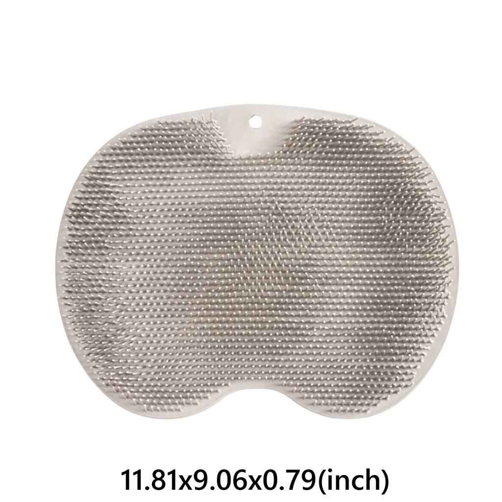 Silicone Massage Foot Cleaner Pad with Suction Cups Multi-Surface Silicone Bath Mat 11.81x9.06inch for Exfoliating Massaging