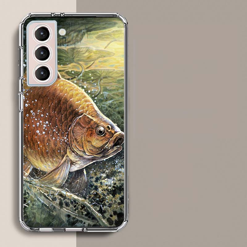 Carp Fishing Fish Phone Case For Galaxy A14 A24 A34 A54 Samsung A02S A12 A22 A32 A42 A52 A72 A13 A33 A53 5G A03 A03S A23 A73 A20