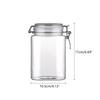 Square Clip 1250ml Sealing Jar Clear Organization Container Organizer for Kitchen Candy Biscuits Cookie Seal Lid Containers