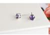 S925 Sterling Silver Six-Prong Diamond Stud Earrings for Women - Simple, Small, Hypoallergenic, Ideal for Students & Piercings, Sleep-Friendly