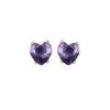 Simple Color Love Zircon Dopamine Stud Earrings, Light Luxury Design Sense Spiral Fashion Earrings Women