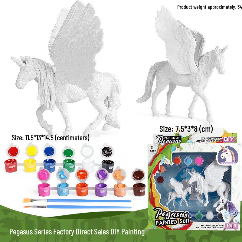 European Mythology Pegasus & Unicorn Children's Toy Figurine Set