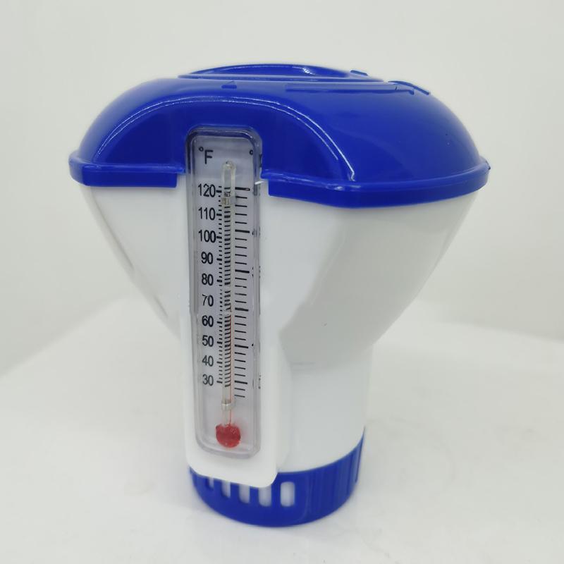 Swimming Pool Floating Chemical  Dispenser With Thermometer Disinfection