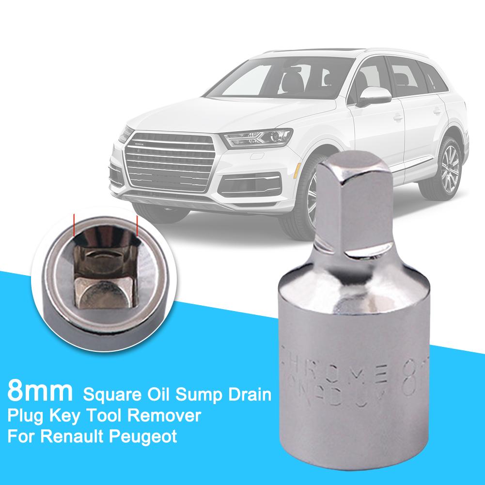 8mm Square Oil Sump Drain Plug Key Tool Remover for Renault PEUGEOT Tooling Automotive Repair Tools Set For Garage G6M8