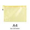 A4 Waterproof Mesh Zipper File Bag - Transparent, PVC, Handheld, Office & Student Stationery.