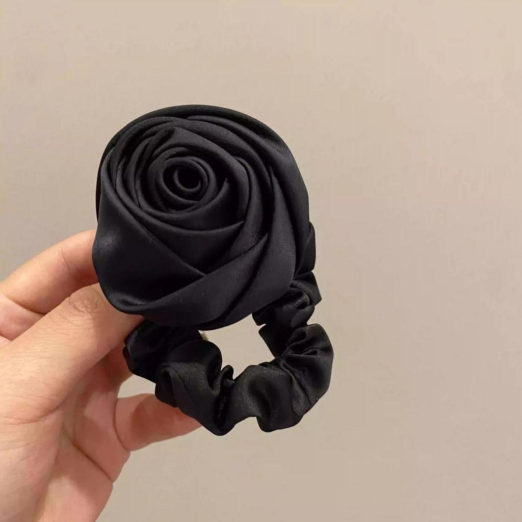 French Satin Vintage Rose Headband: 2024 Spring/Summer Collection Hair Accessory