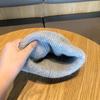 Etikett Dekor Basic Beanie Trendige Einfarbige Strickmützen Elastische Skull Cap Warme Umschlagmützen für Damen Täglicher Gebrauch Herbst & Winter