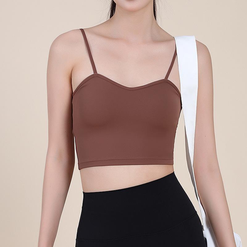 Women's Adjustable Thin Strap Sports Bra for Yoga