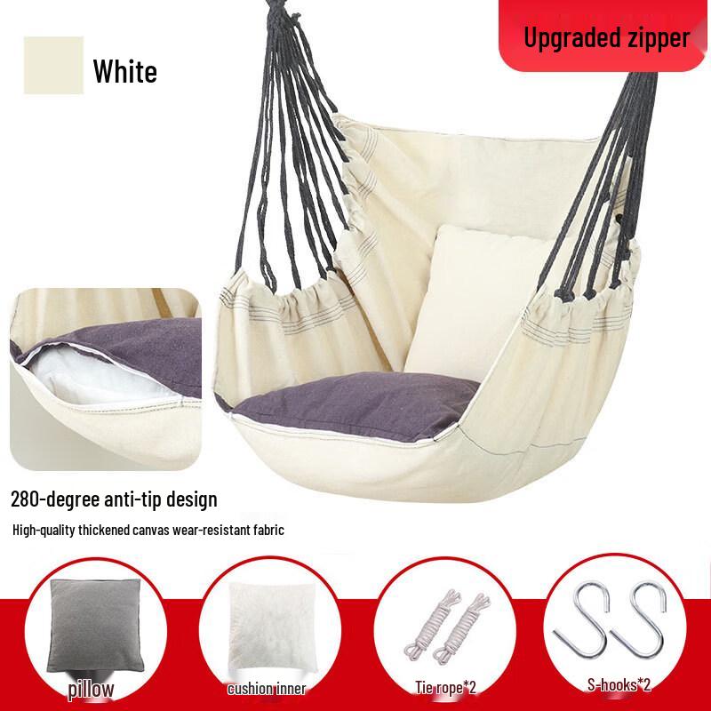Zippered Cloud Hammock Swing Chair