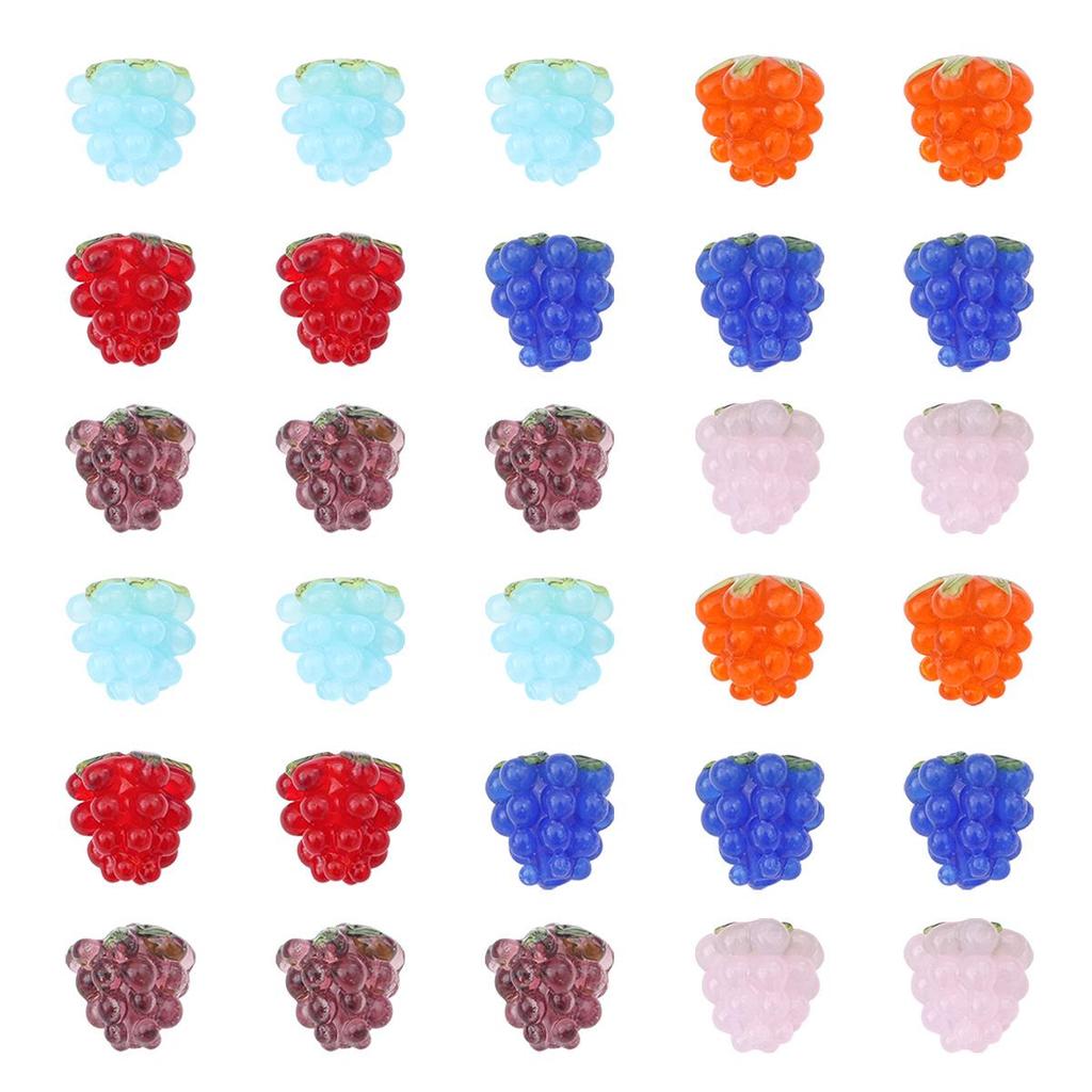 Mini Ciondolo Uva in Vetro Ceco per Bigiotteria Fai da Te – Perfetto per Collane, Braccialetti, Fermacapelli e Ornamenti