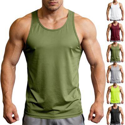 Men's Fitness And Bodybuilding Tank Top  Color, Blank Design, Suitable For Summer Training And Sports, As A Base Layer For Sweating.