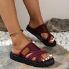 Breathable, Mesh, Round Toe, Slippers, Plus Size, Soft Sole, Beach Shoes, Women's Slippers