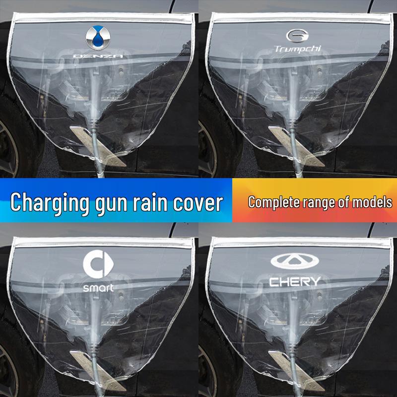 Car Charging Port Waterproof Rain Cover - Dustproof & Transparent Magnetic Shield for Outdoor Use