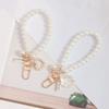 Heart Keychain Phone Chain Pendant Shell Pearl Pendant Charm Decorations Girls Bag Keyring Hanging Ornament Accessories