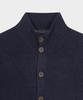 Brooks Brothers Cotton Rib Mock Neck Cardigan (Navy) (Bbwcmmf401)