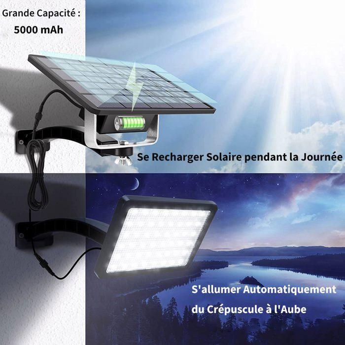 Projecteur LED Solaire - JACKYLED - 1000 Lumens - Batterie 5000 mAh - Étanche IP65 - Installation Facile