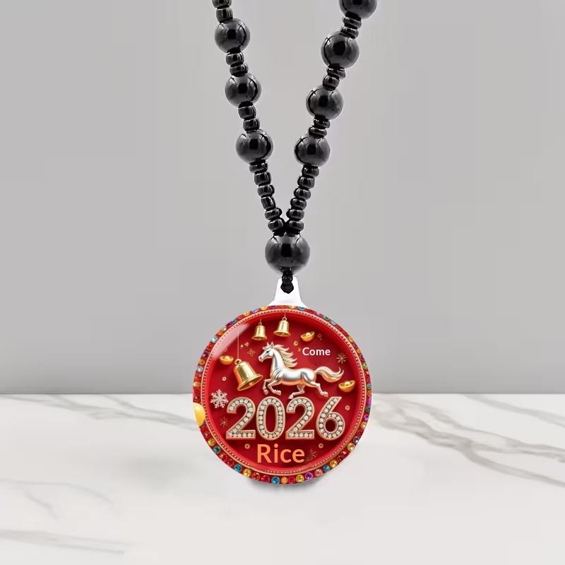 Laufendes Pferd Runder Anhänger Halskette Damen Mädchen Edelstahl Halskette Schmuck Geburtstagsgeschenk Für Pferdeliebhaber