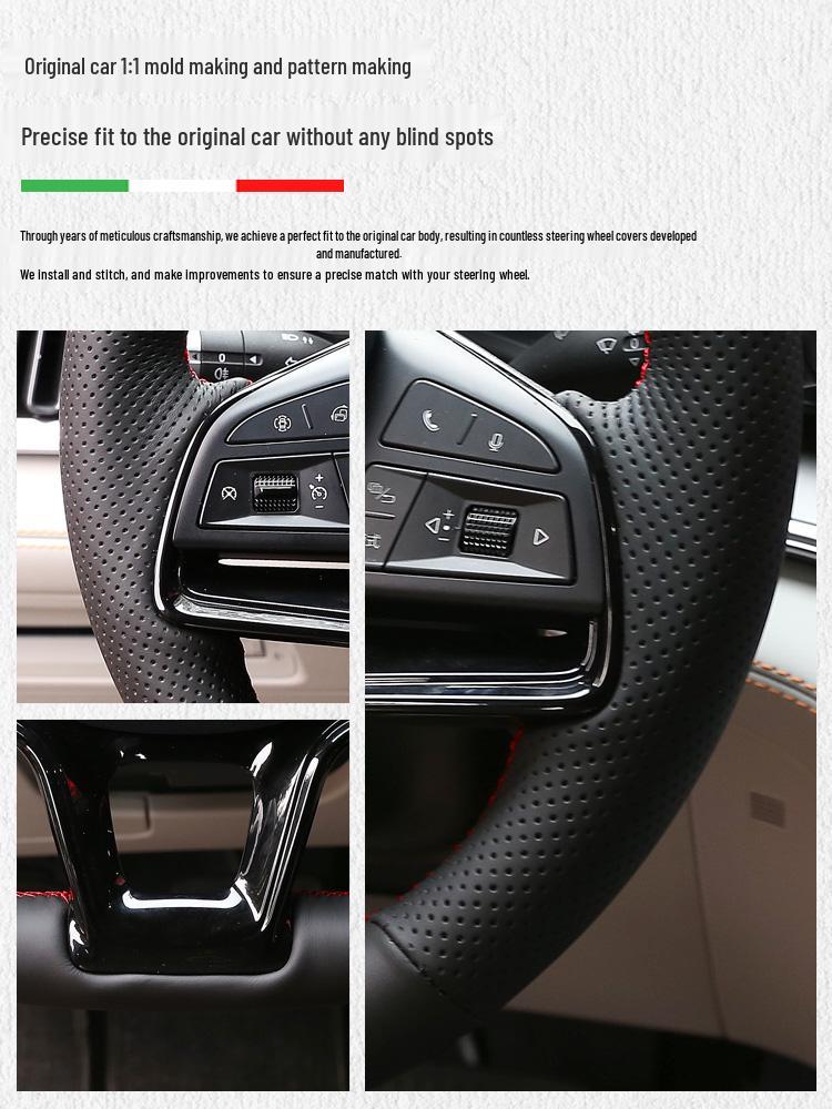Handgenähte Lenkradabdeckung für BYD Song Plus/Pro & Qin Plus New Energy Modelle