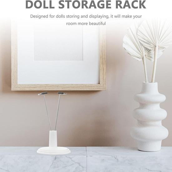 Doll Display Stand Expandable Wire 4-8 Inches Dolls Holder Heavy Duty Universal Action Figure Display Rack Doll Accessories