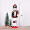 30CM Wooden Nutcracker Christmas Ornament with Cloth Wrap