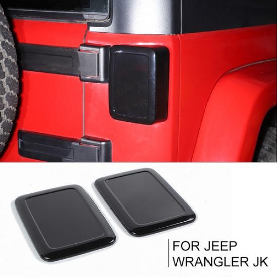 Smoked Black Rear Taillight Light Lamp Panel Cover Trim For Jeep Wrangler JK 07+
