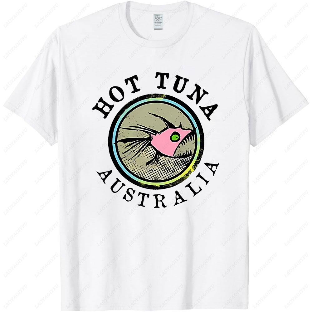 Horký výprodej Pánské tričko s potiskem tuňáka z Austrálie Posilovny Fitness Ležérní Móda Volné Prodyšné tričko Streetwear Hipster Kreslené Pánské tričko