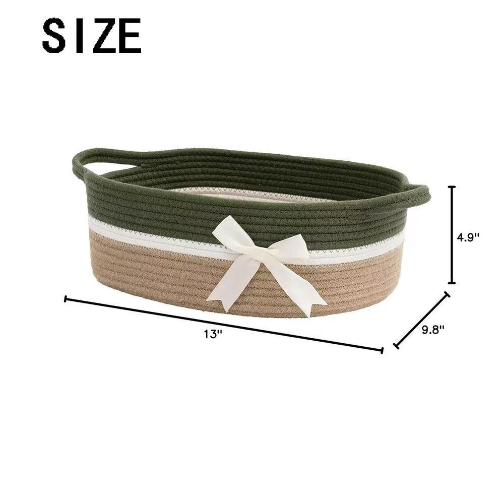 Cotton Rope Storage Basket With Cute Design For Home Organization And Pet Toys